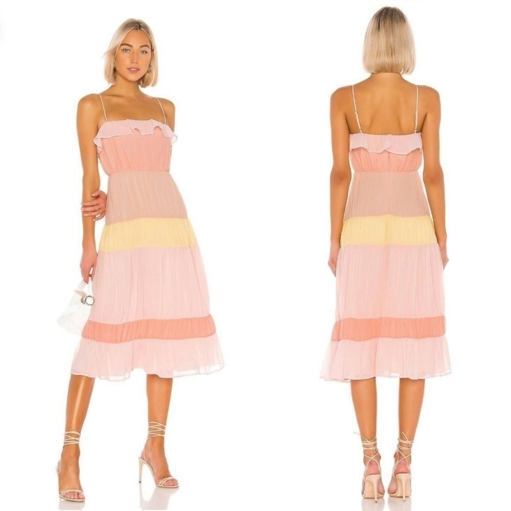 Lovers + Friends Dresses | Womens Acer Midi Easter Dress Pastel‎ Sherbet XS